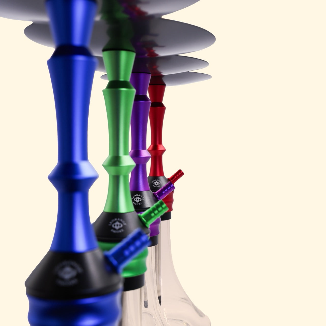 LeOrange Hookah Collection - Disk hookah in Black displayed