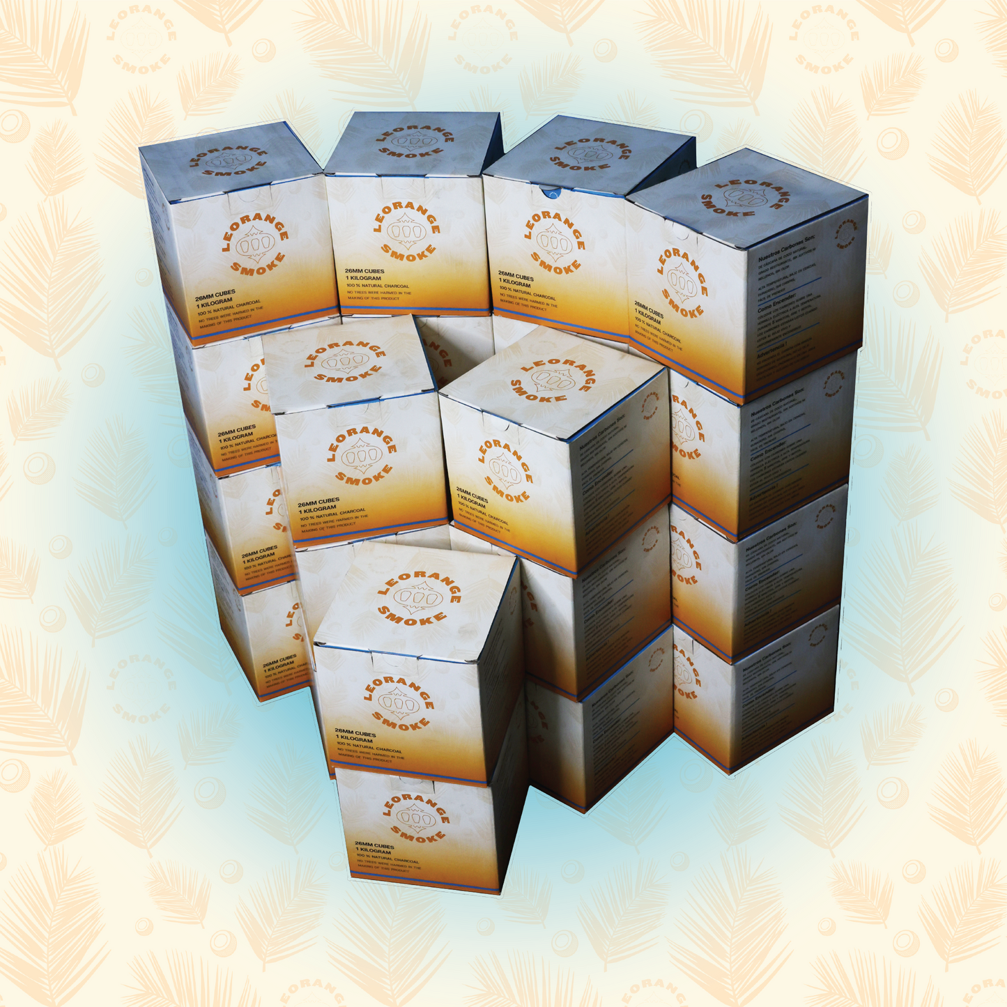 Display of 24 boxes arranged in a bundle
