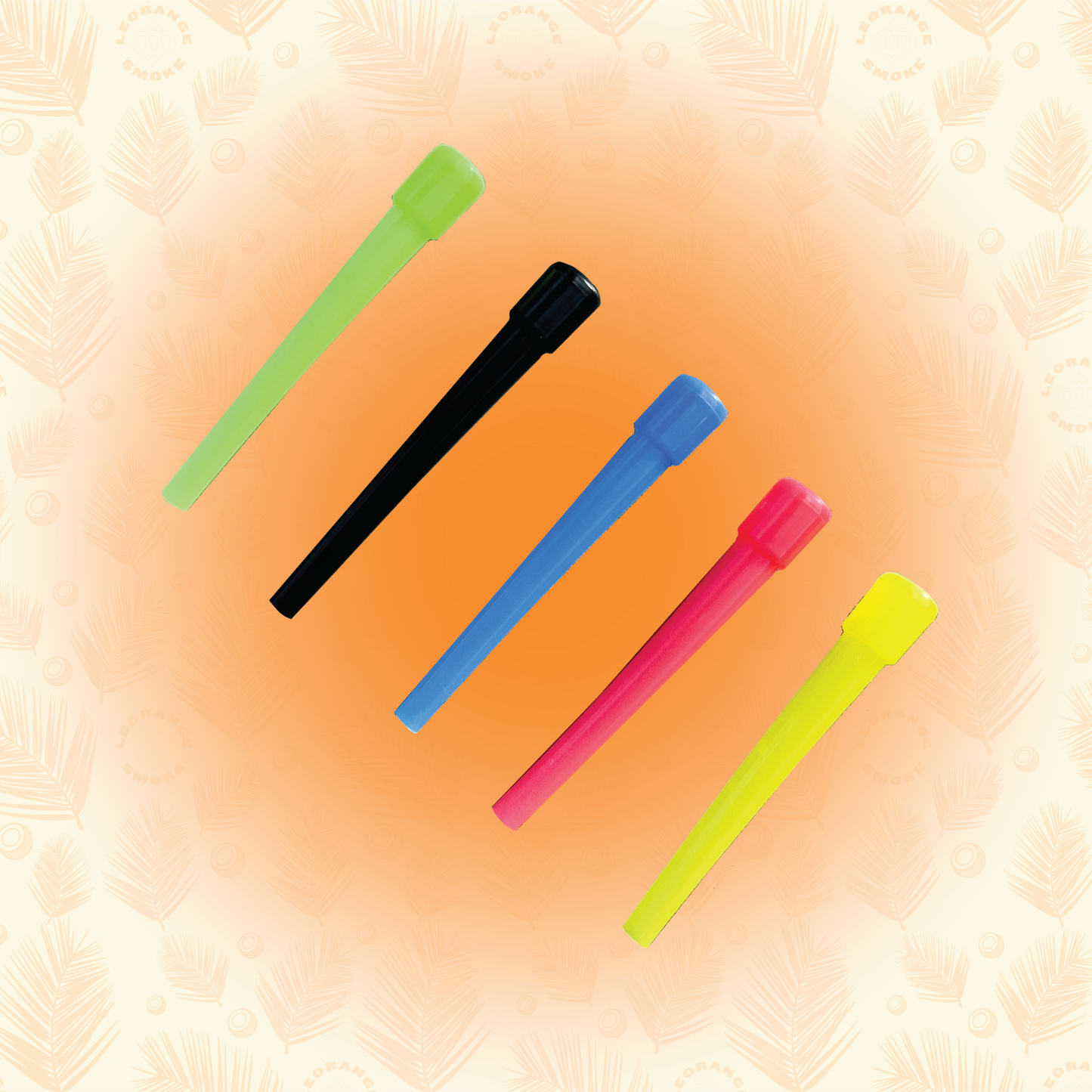 Different colors of Dispossable mouth tips displayed