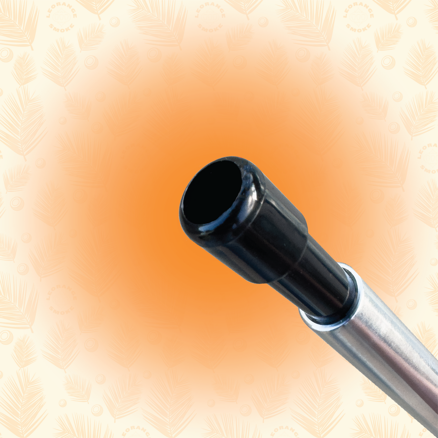 Close up of dispossable mouth tip fitted into the hookah hose
