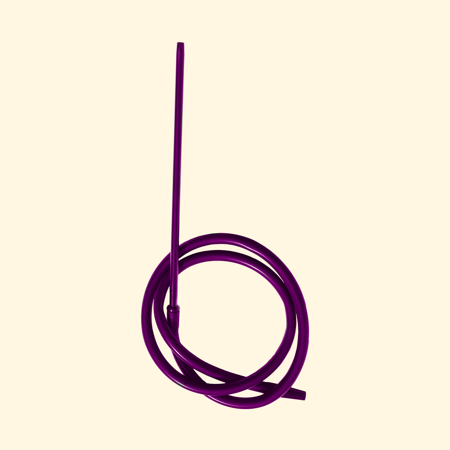 Silicone hookah hose wiht purple aluminum handle