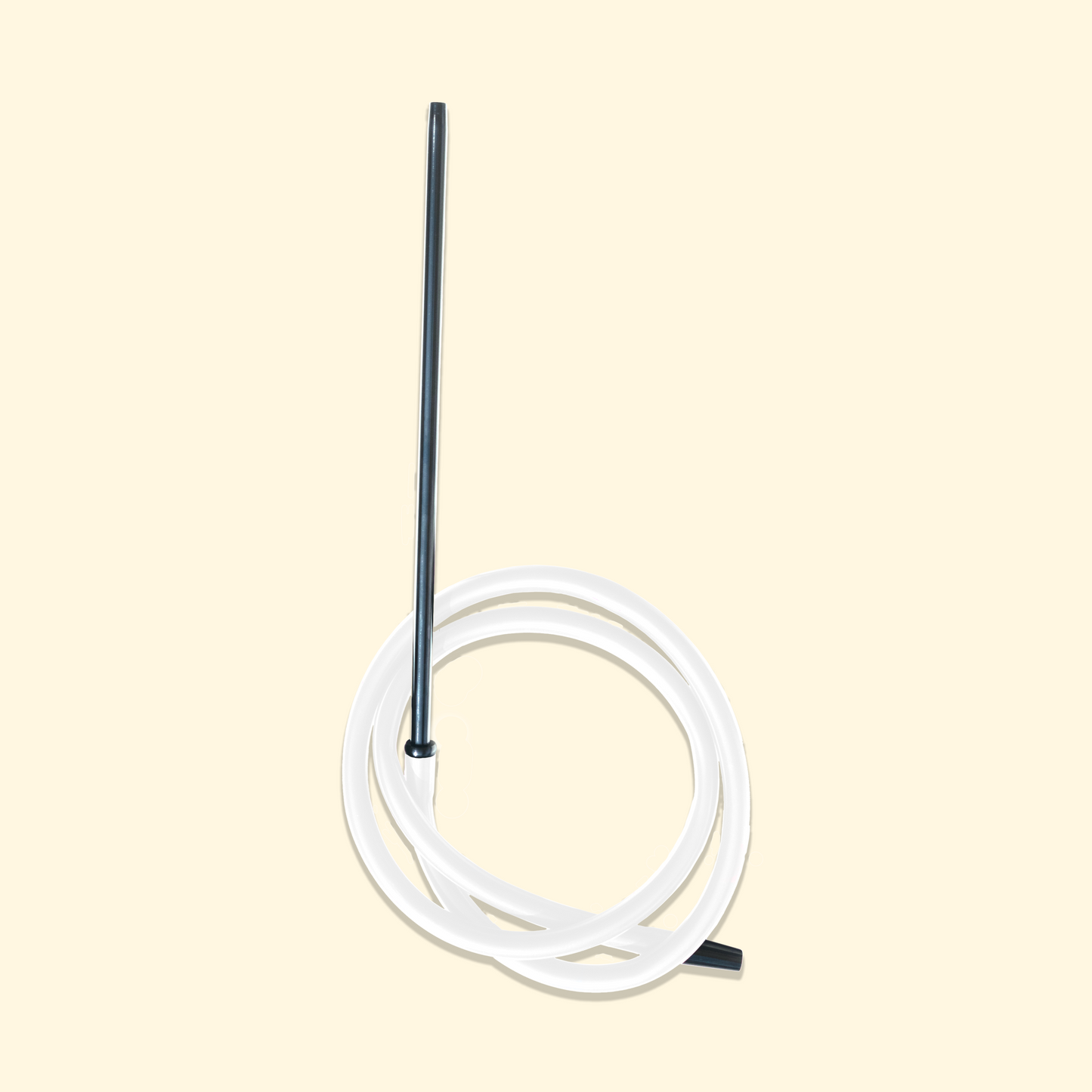 White Silicone hose with Silver aluminum handle