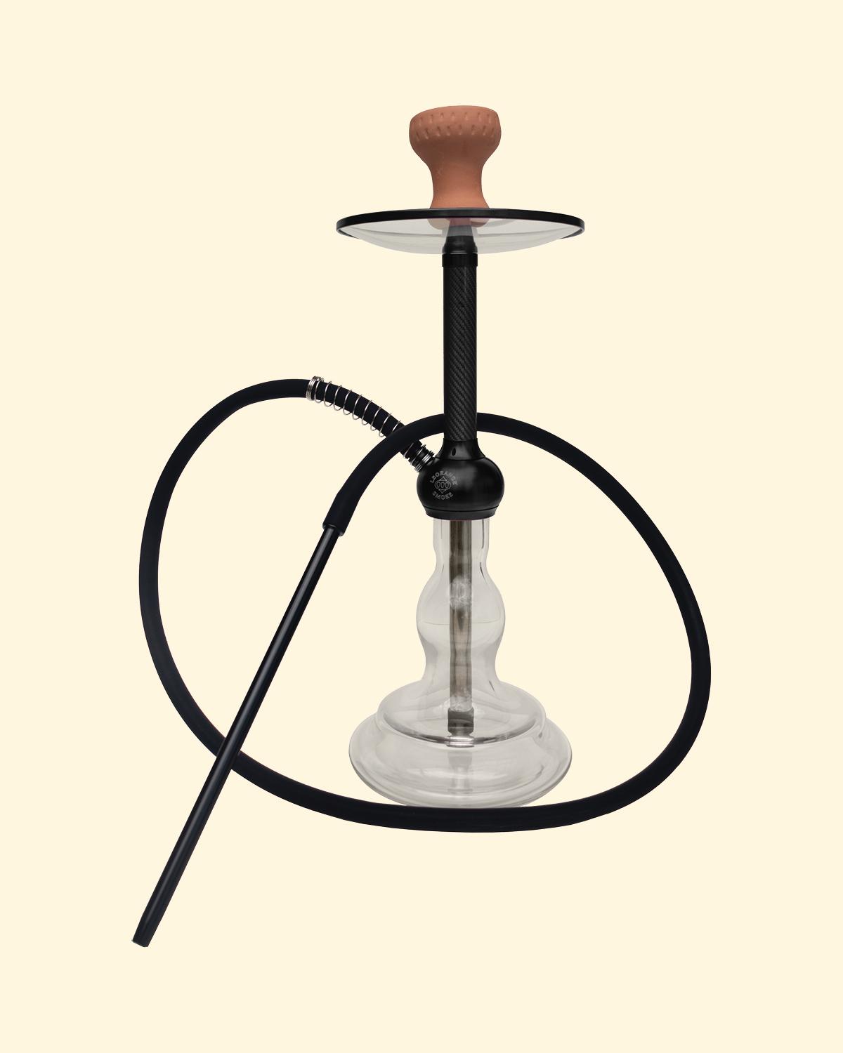Black Carbon style hookah set