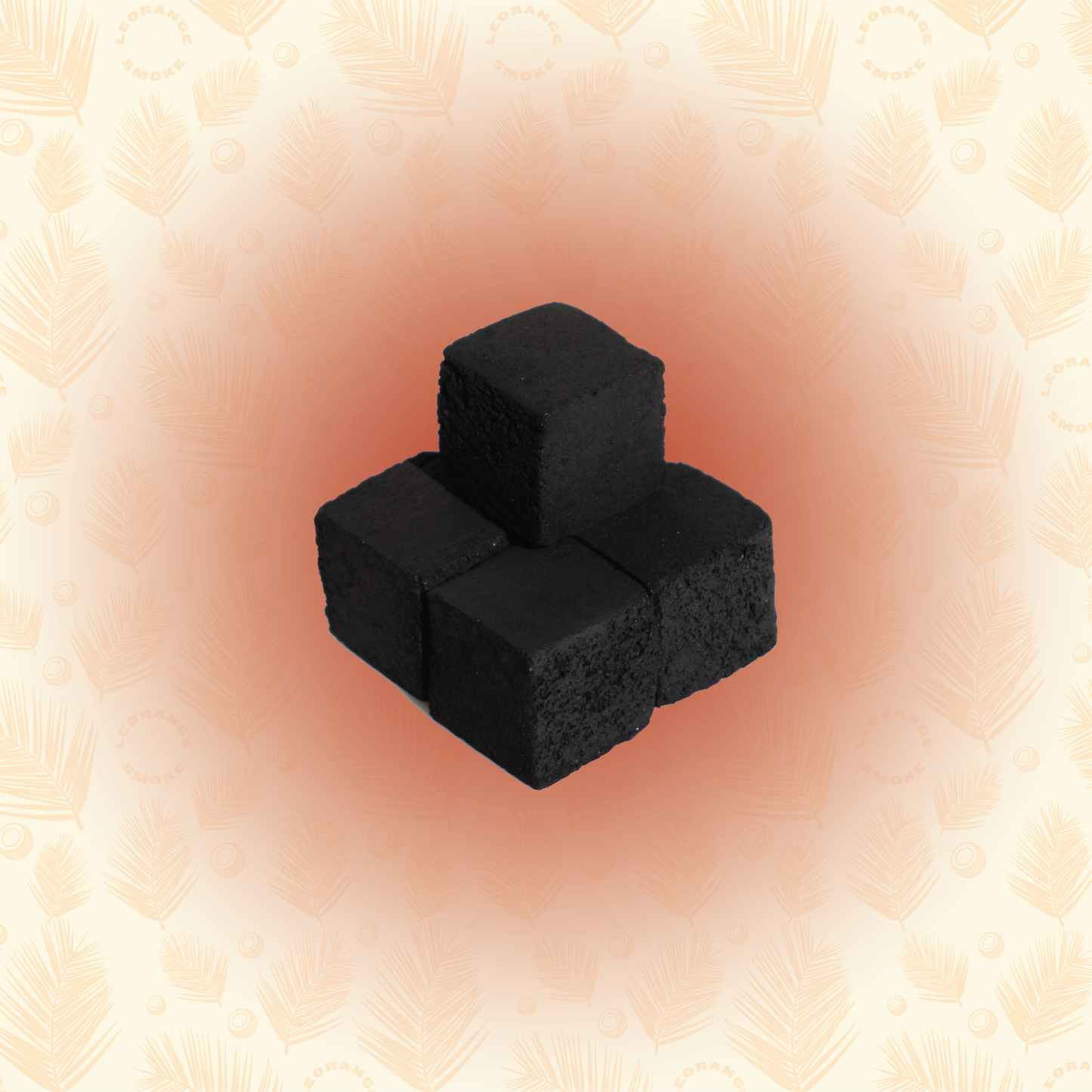 Leorange Large Charcoal Cubes displayed on colorful background #Size_Large 25MM Cubes