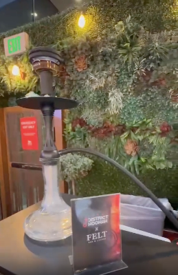 Video Of LeOrange Charcoal being showcased at Felt Lounge, in the MGM Resort D.C by District Hookah 